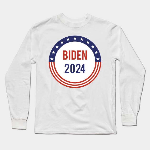 Biden 2024 Long Sleeve T-Shirt by powniels